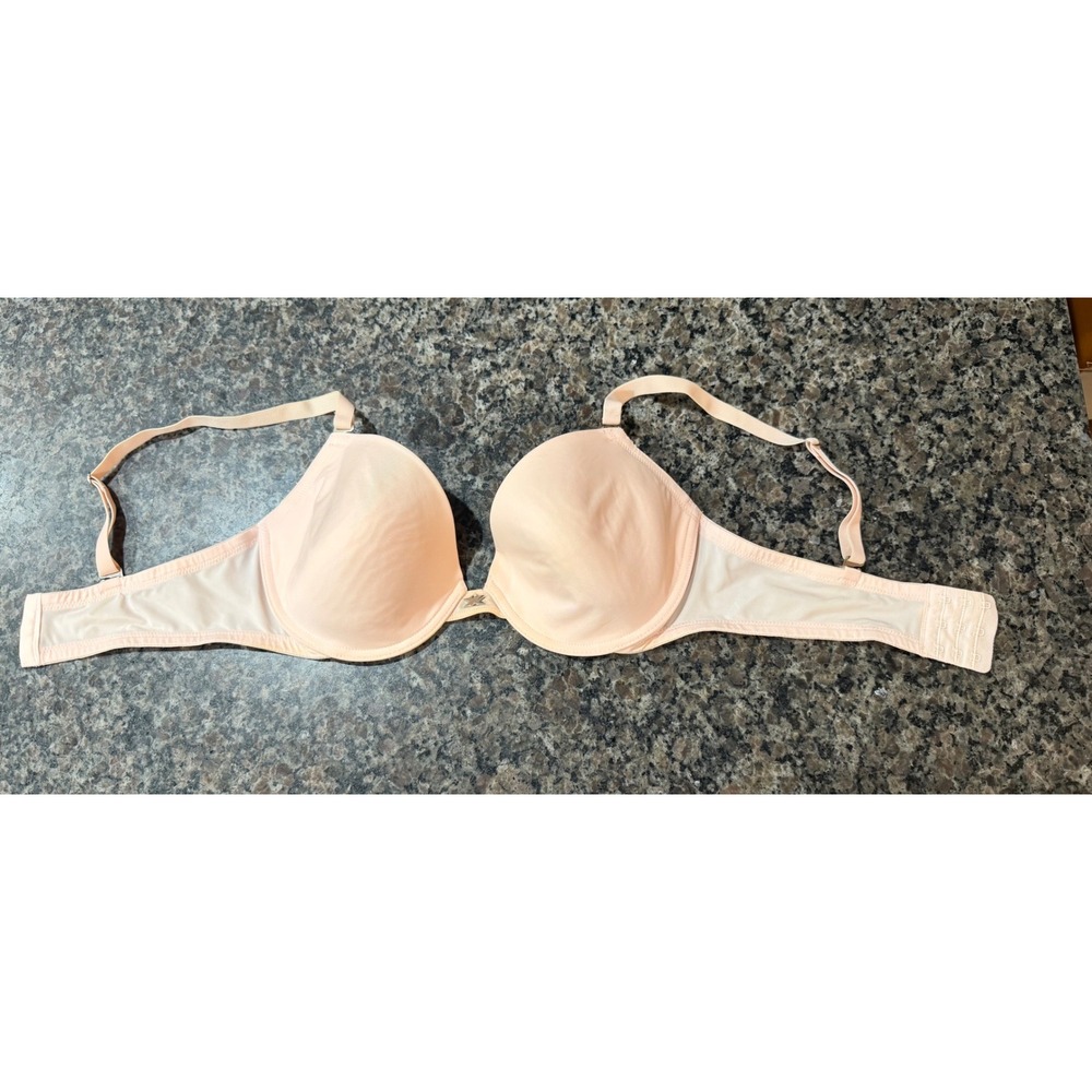 Fredericks‎ of Hollywood Peach Molded Underwire Full Coverage T-Shirt Bra 36C